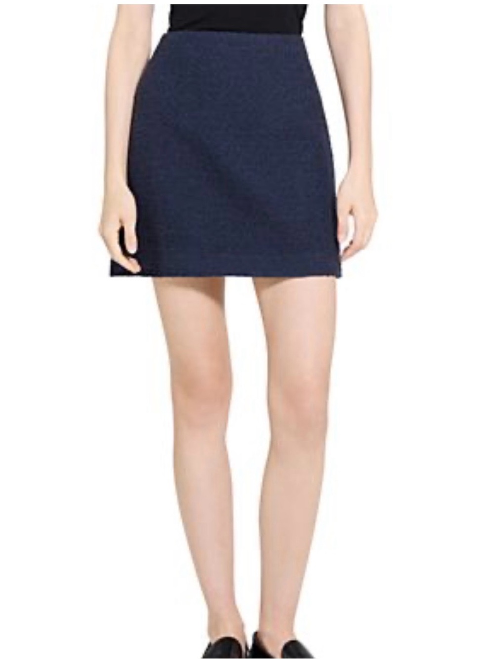 Theory Navy Structured Mini Skirt